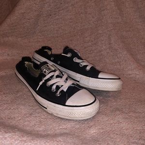 Black Converse with Elastic Back